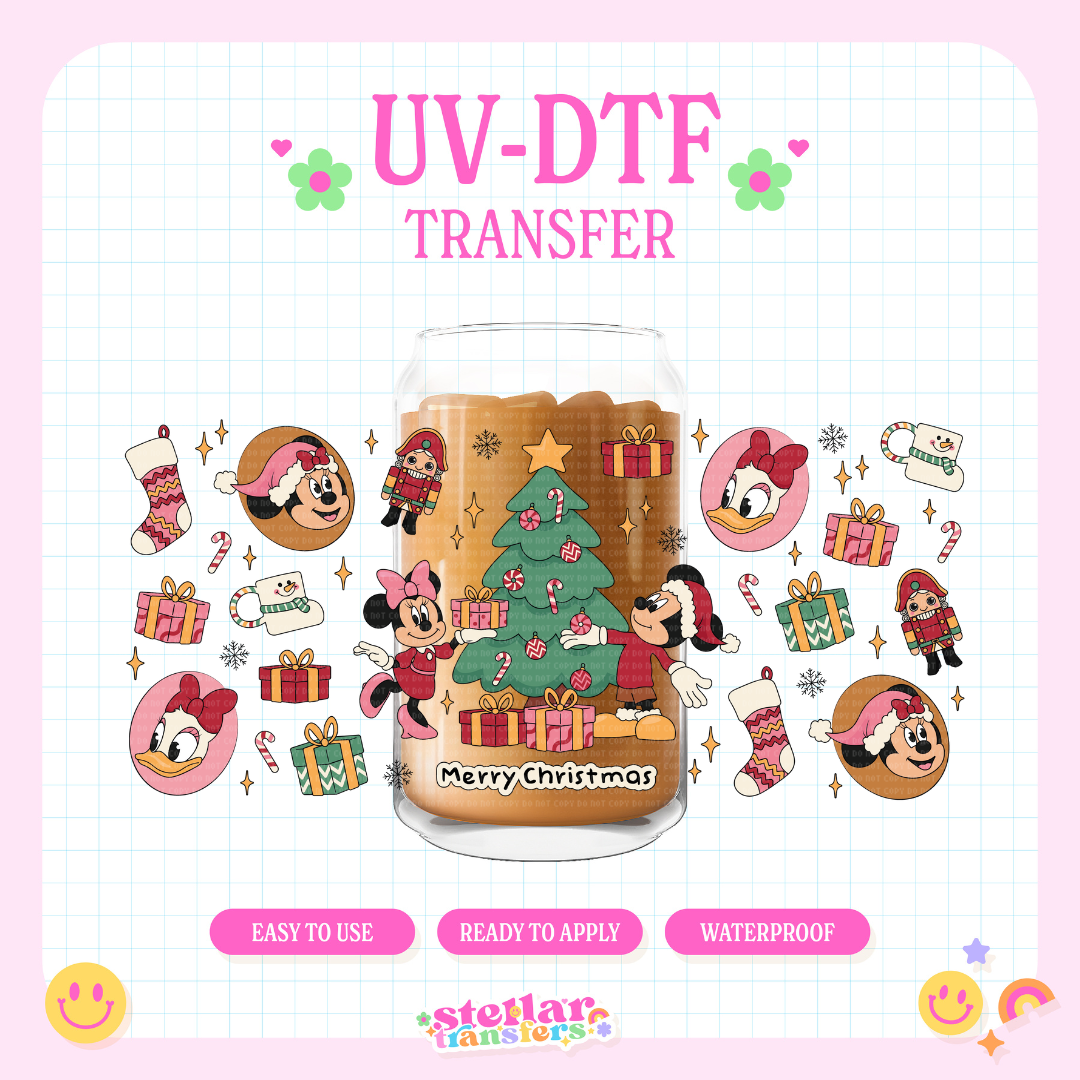 CHRISTMAS MOUSE FRIENDS - 16 OZ UV DTF