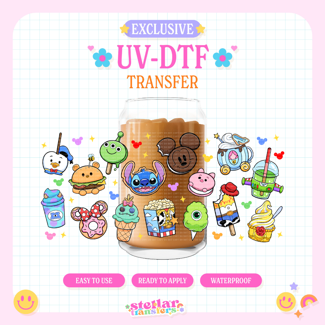 PARK CHARACTER SNACKS EXCLUSIVE - 16 OZ UV DTF