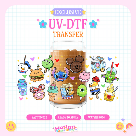 PARK CHARACTER SNACKS EXCLUSIVE - 16 OZ UV DTF