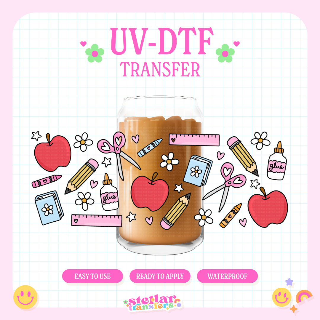 TEACHER TOOLS DOODLES - 16 OZ UV DTF