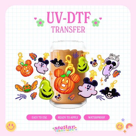 HALLOWEEN KEYCHAINS - 16 OZ UV DTF