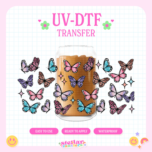 PRETTY BUTTERFLY - 16 OZ UV DTF