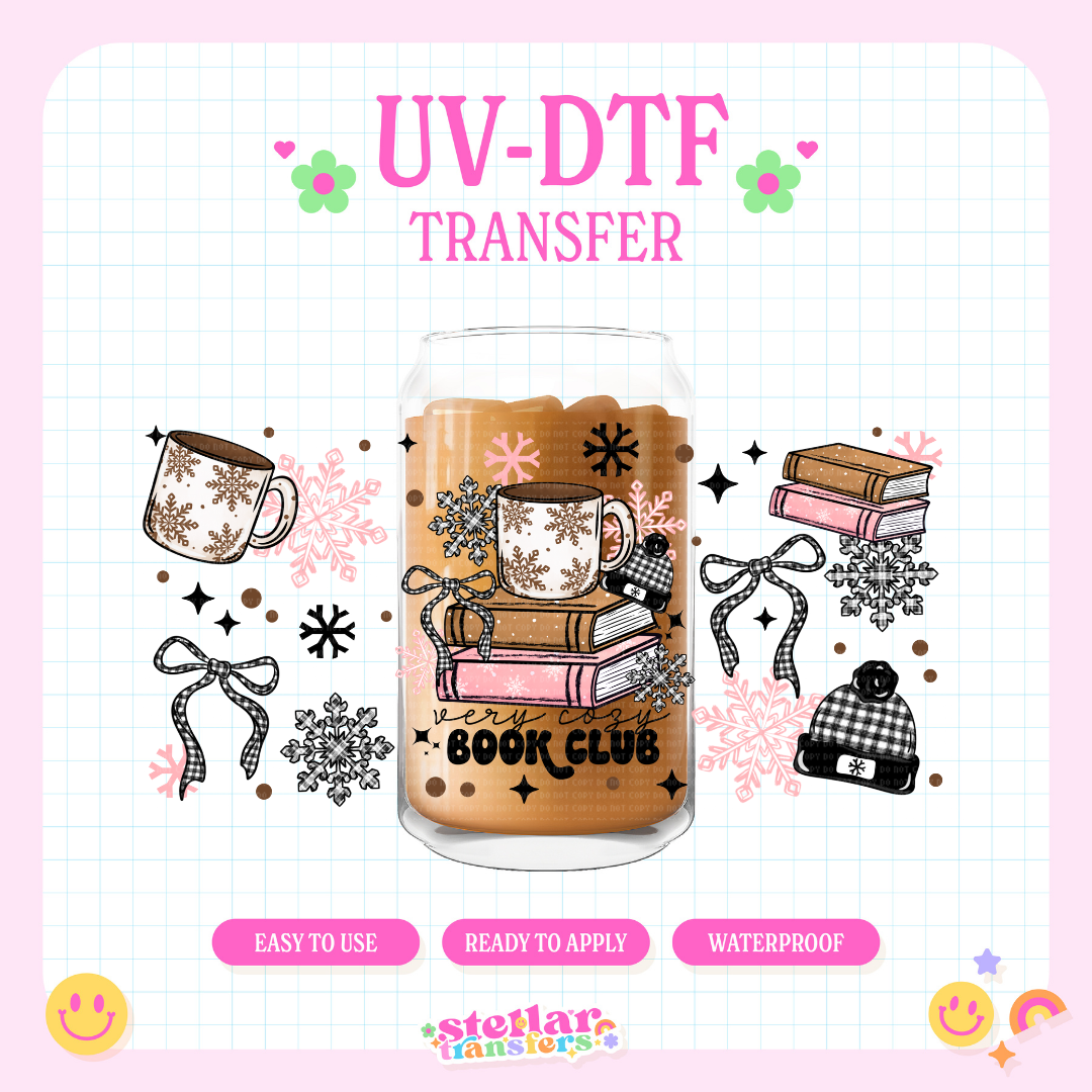 VERY COZY BOOK CLUB - 16 OZ UV DTF
