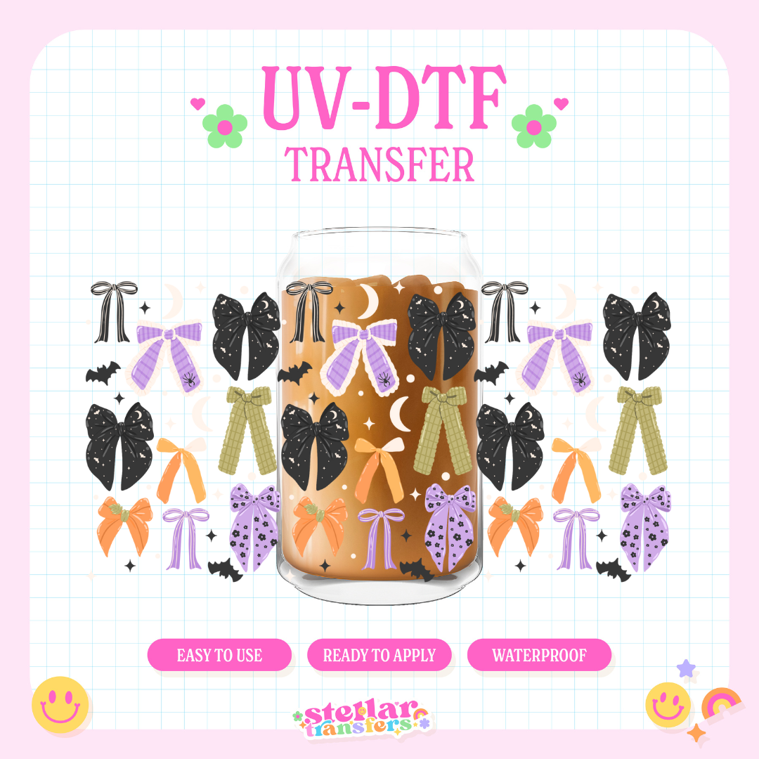 SPOOKY BOWS - 16 OZ UV DTF