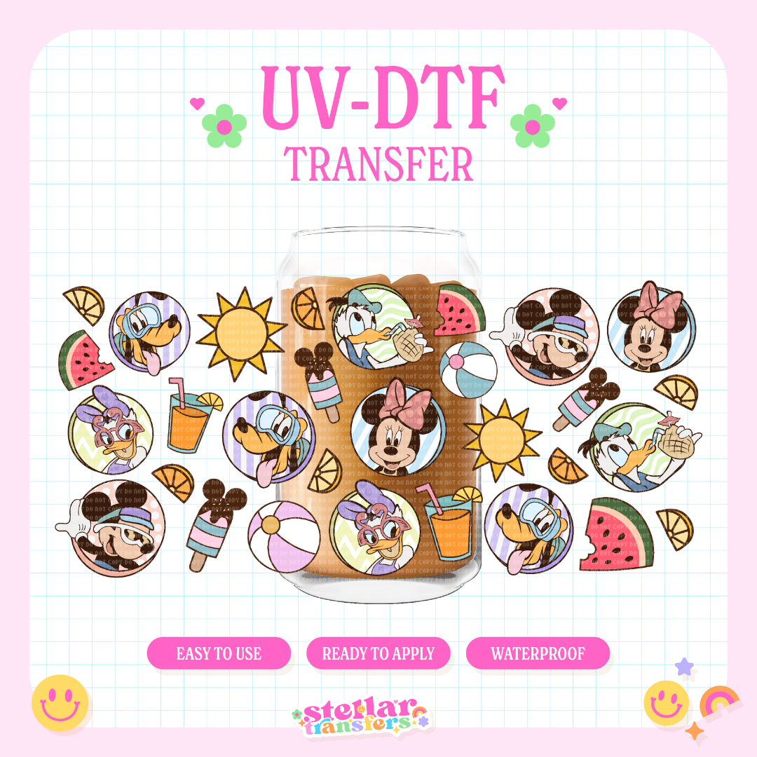 MOUSE SUMMER DAY - 16 OZ UV DTF