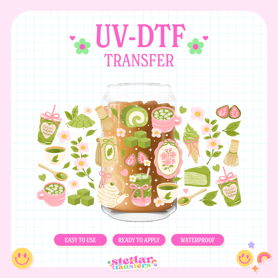 MATCHA LATTE GIRLY - 16 OZ UV DTF