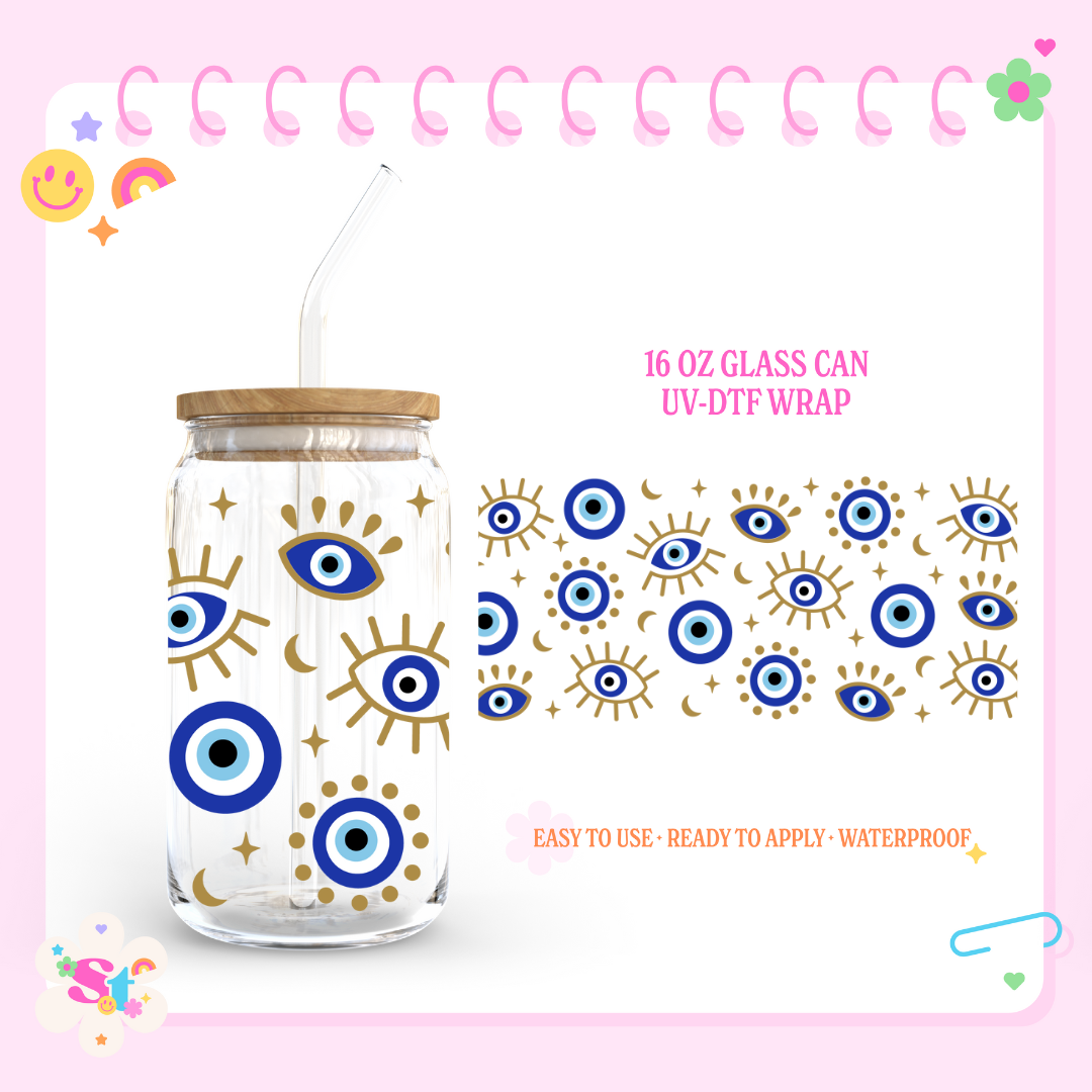 EVIL EYES - 16 OZ UV DTF WRAP