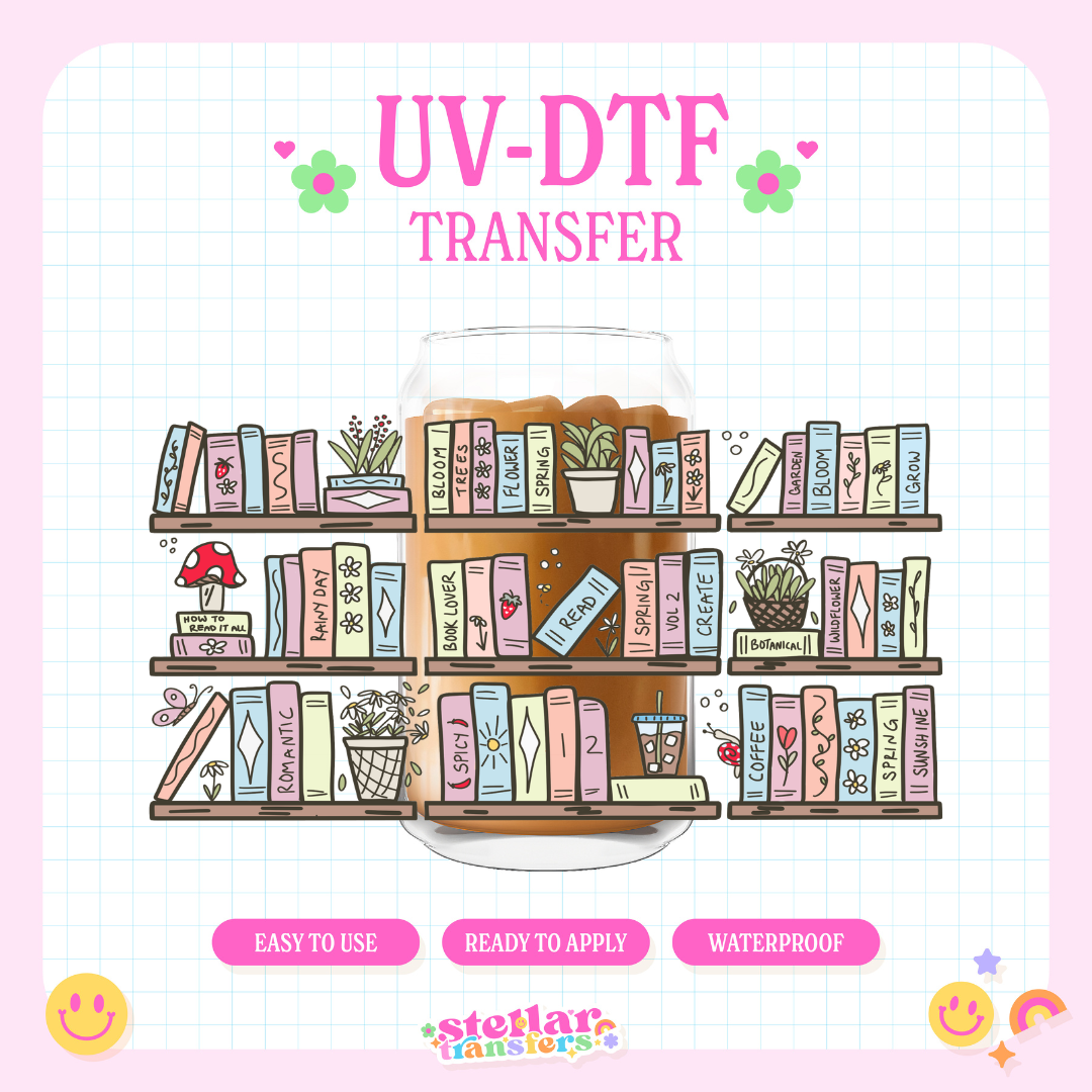 SPRING LIBRARY - 16 OZ UV DTF