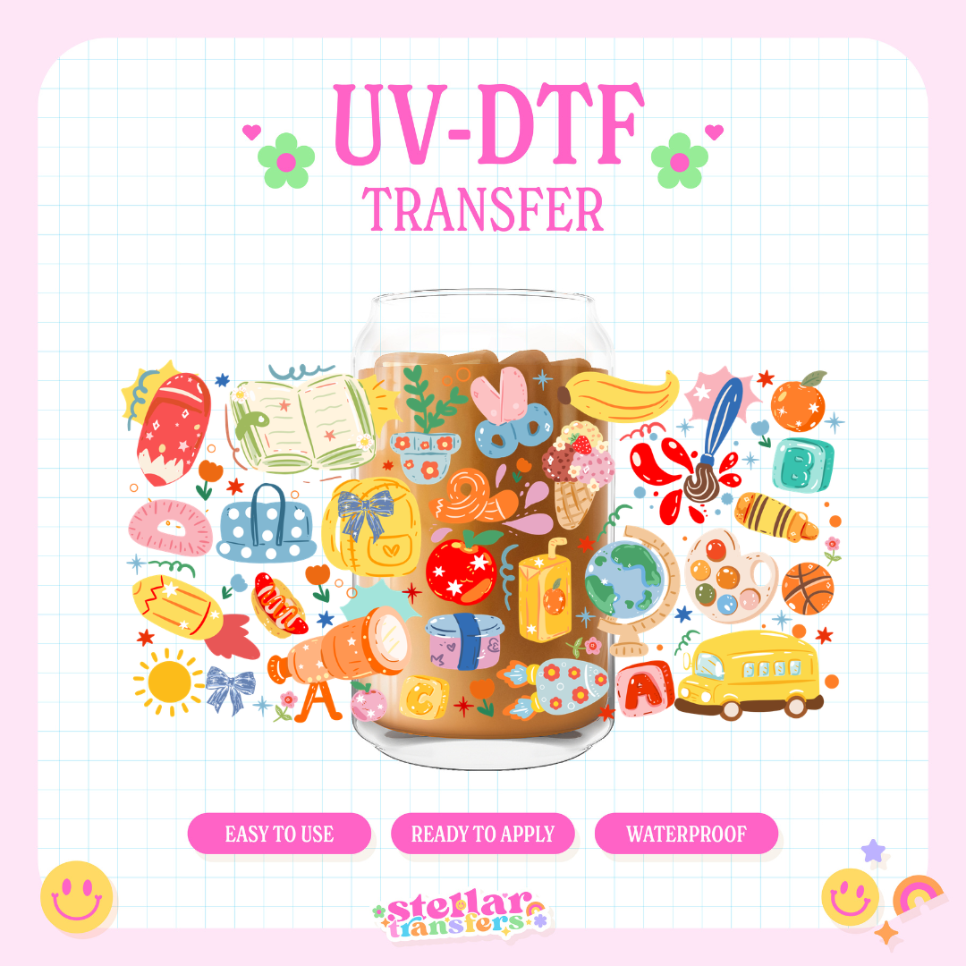 SCHOOL THINGS - 16 OZ UV DTF