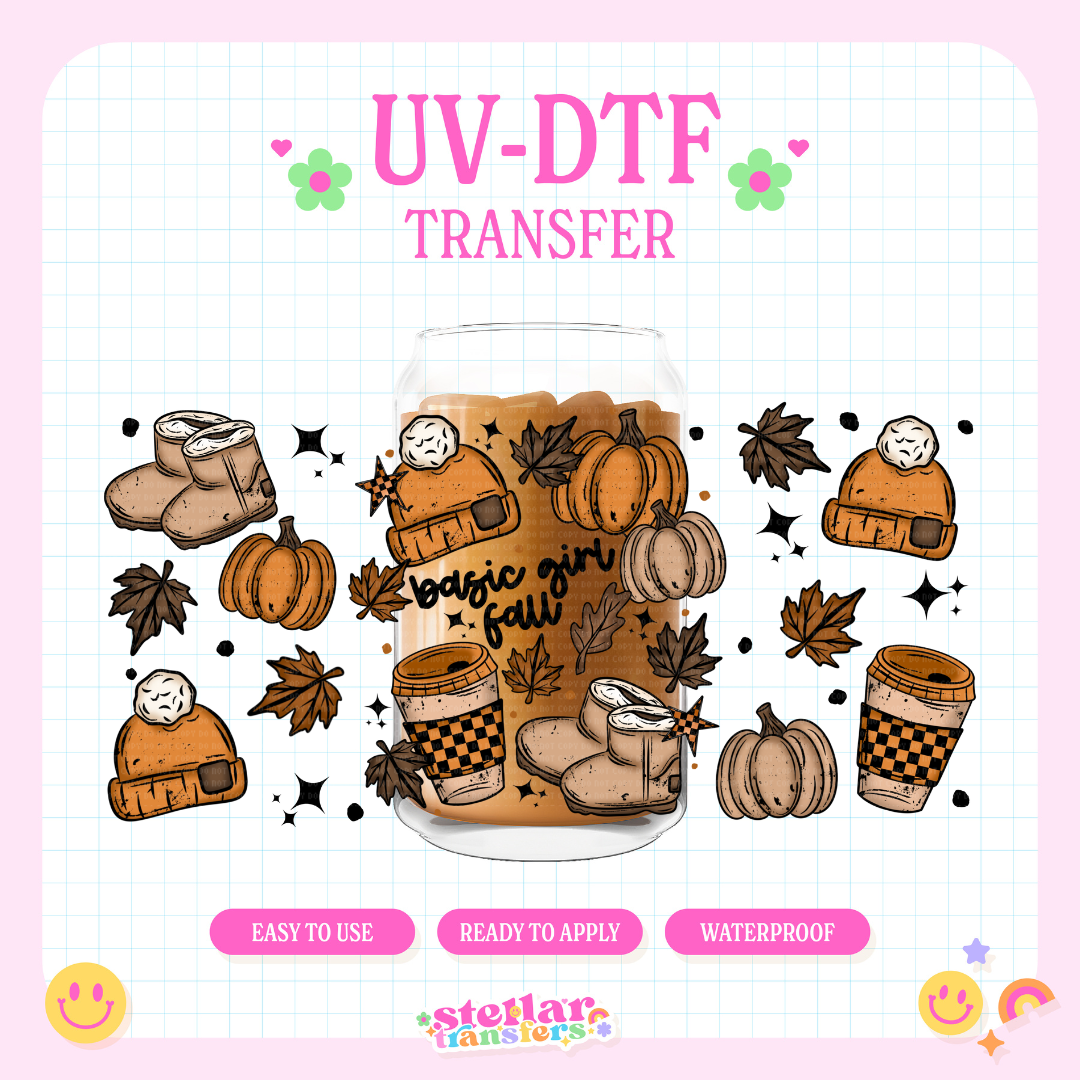 BASIC GIRL FALL - 16 OZ UV DTF