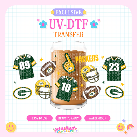 GREEN BAY FOOTBALL EXCLUSIVE - 16 OZ UV DTF