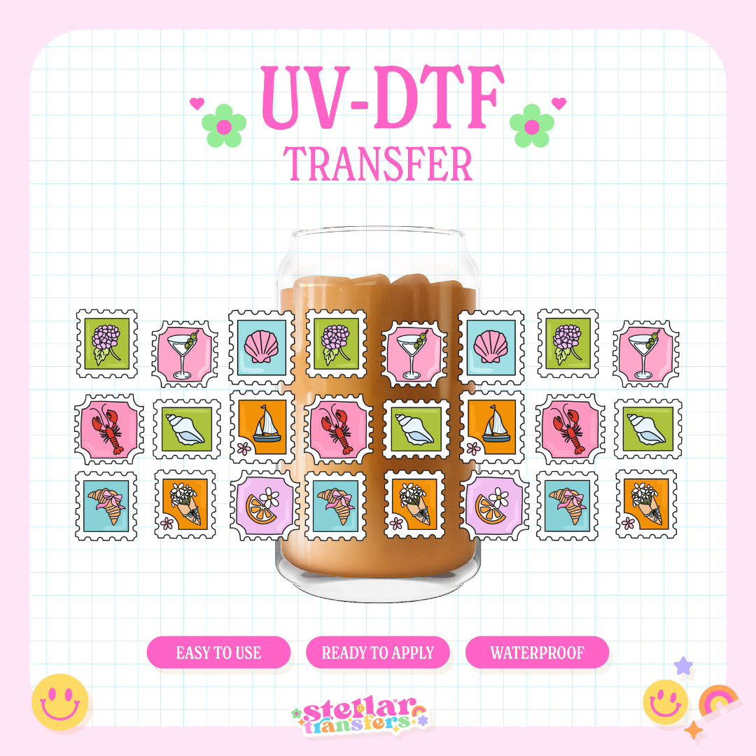 SUMMER STAMPS - 16 OZ UV DTF