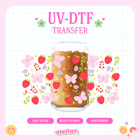BERRY BUTTERFLY - 16 OZ UV DTF
