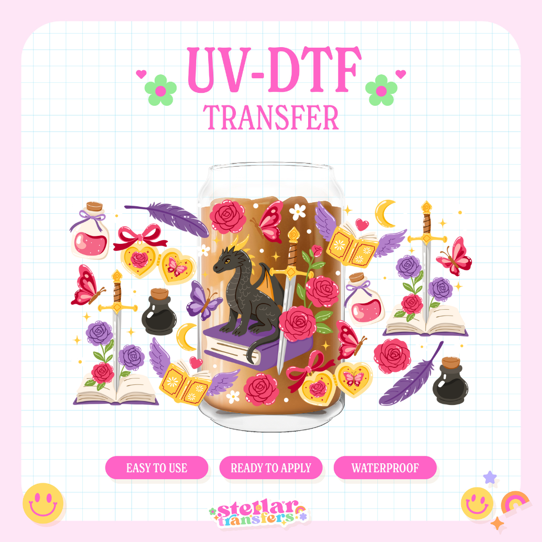 DRAGON FANTASY BOOK - 16 OZ UV DTF