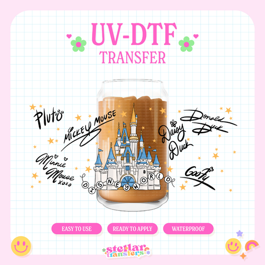 MAGIC WORLD CASTLE SIGNATURES - 16 OZ UV DTF