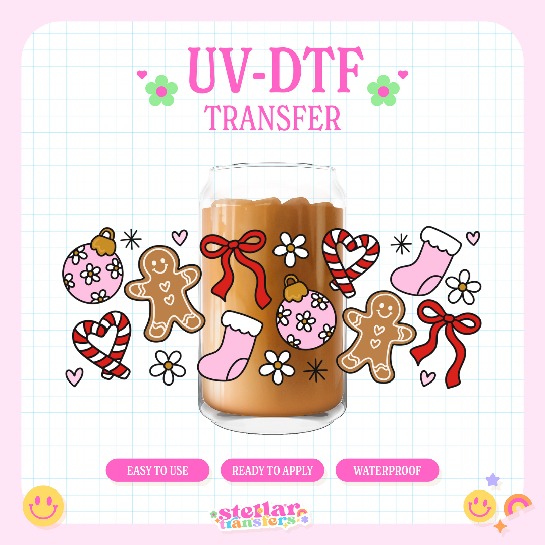 CUTE HOLIDAY DOODLES - 16 OZ UV DTF