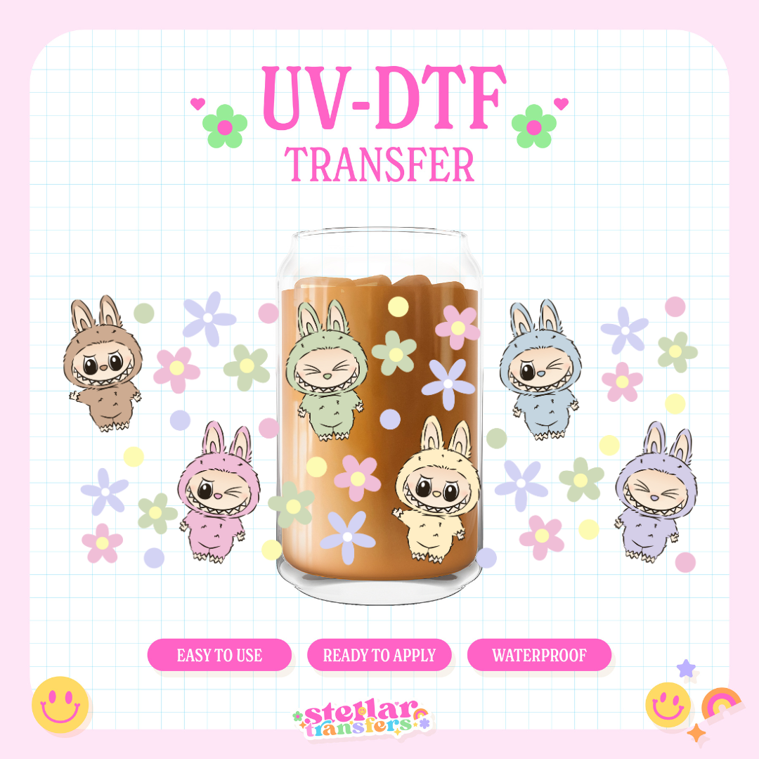 PASTEL LABU FLOWERS - 16 OZ UV DTF