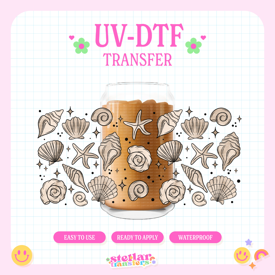 SEASHELLS - 16 OZ UV DTF