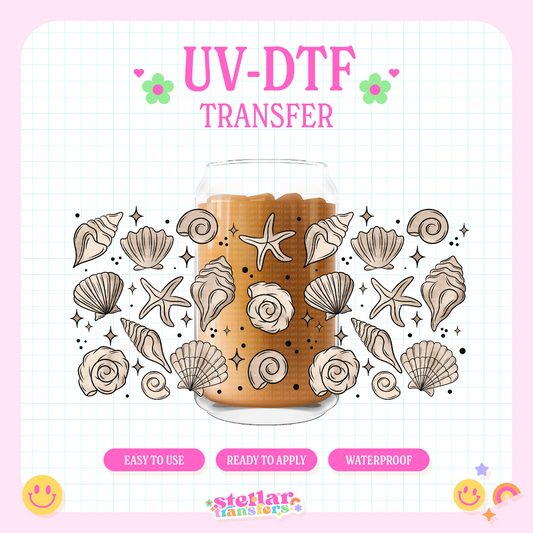 SEASHELLS - 16 OZ UV DTF