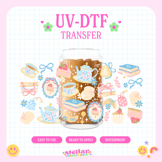 COTTAGECORE TEA TIME - 16 OZ UV DTF
