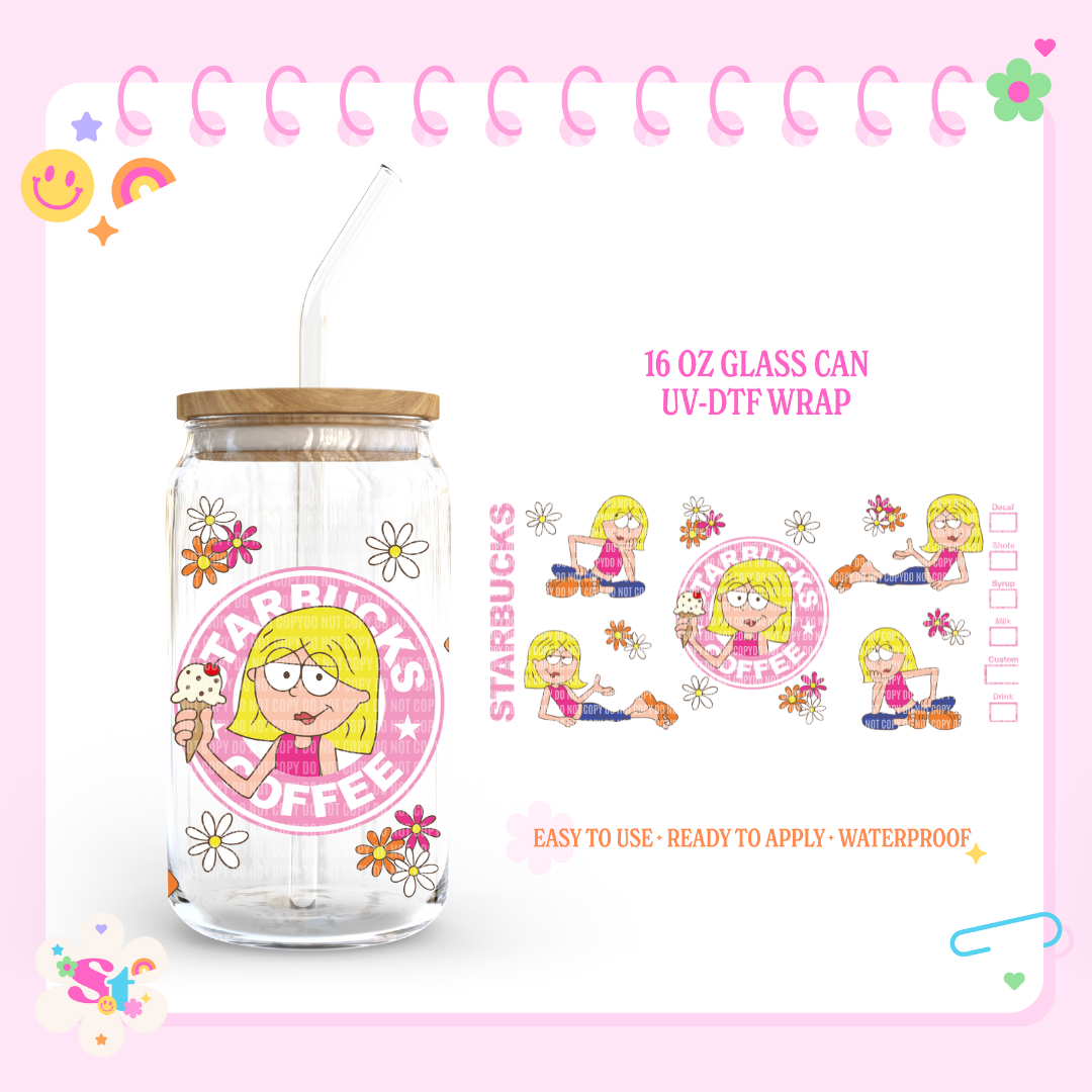 LIZZIE COFFEE - 16 OZ UV DTF WRAP