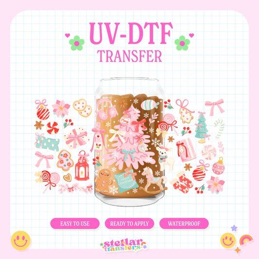 PINK CHRISTMAS - 16 OZ UV DTF
