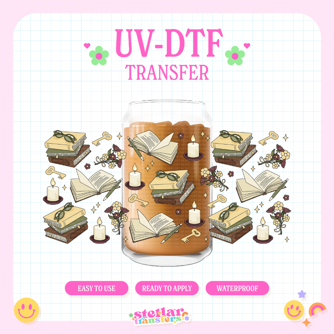 DARK BOOKISH - 16 OZ UV DTF