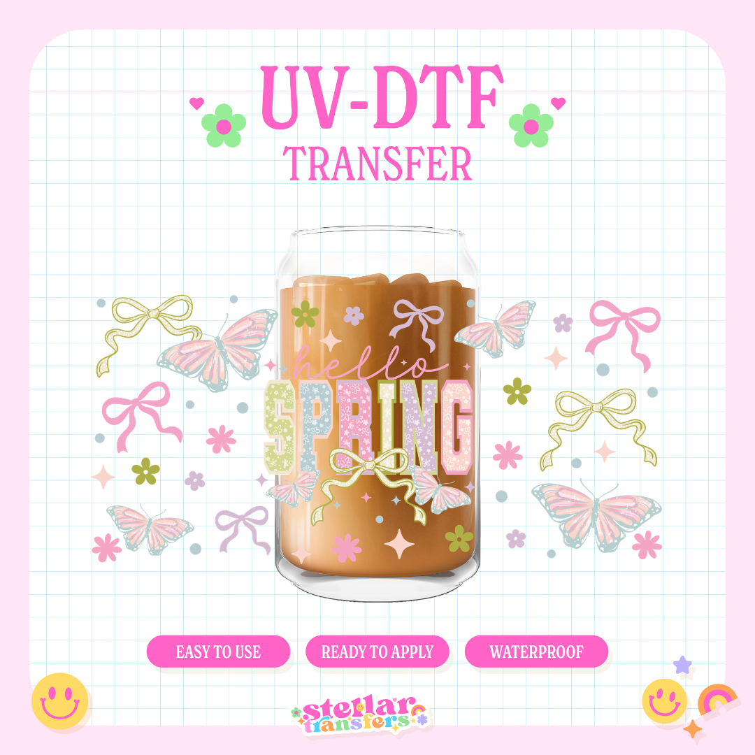 PASTEL HELLO SPRING - 16 OZ UV DTF