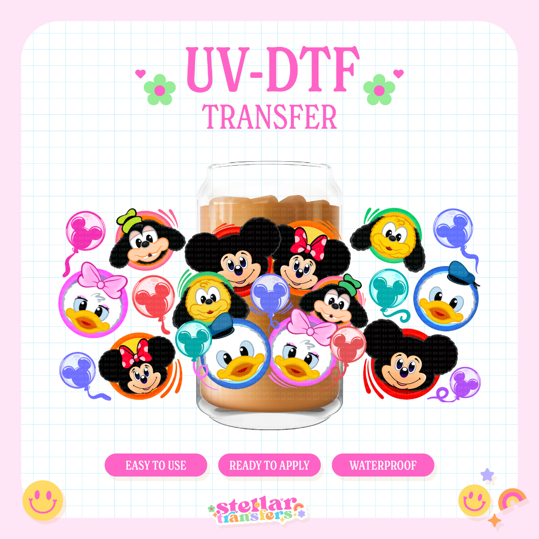 MOUSE FAMILY - 16 OZ UV DTF