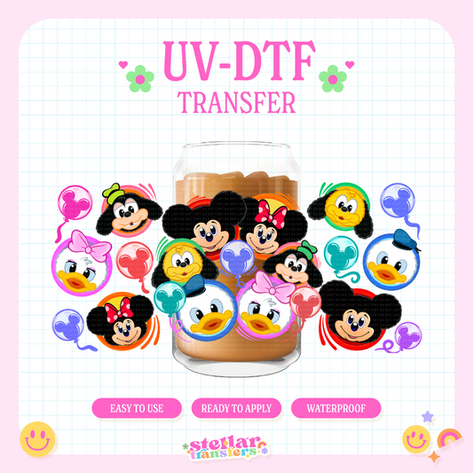 MOUSE FAMILY - 16 OZ UV DTF