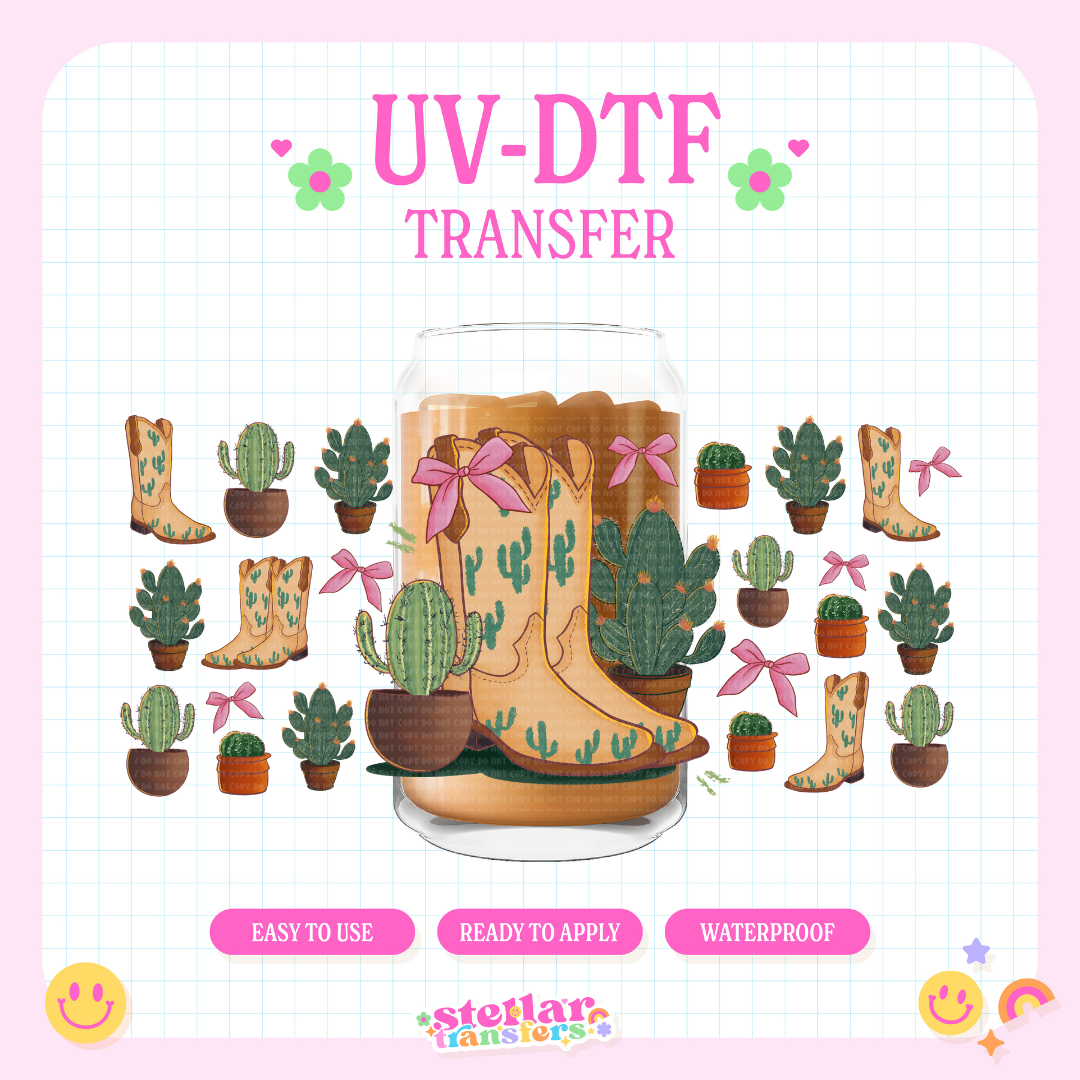 WESTERN BOOTS - 16 OZ UV DTF