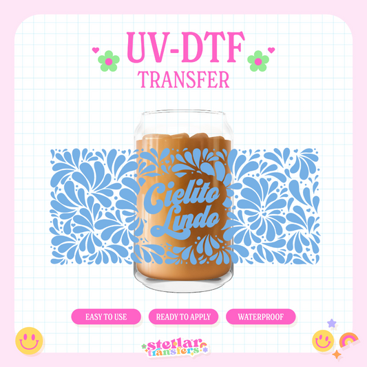 BLUE CIELITO LINDO - 16 OZ UV DTF