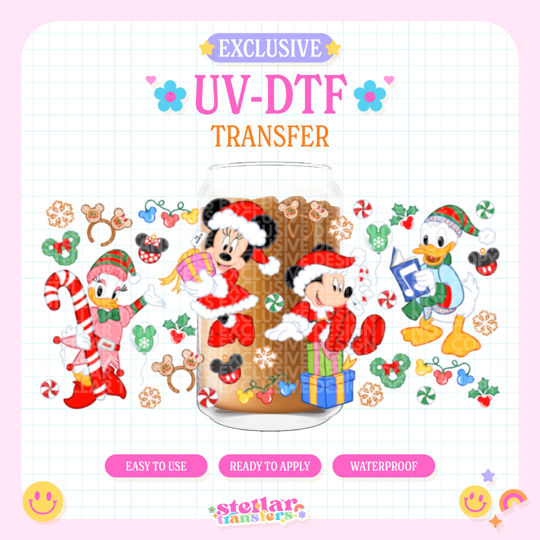 CLASSIC MICKE MOUSE CHRISTMAS EXCLUSIVE - 16 OZ UV DTF