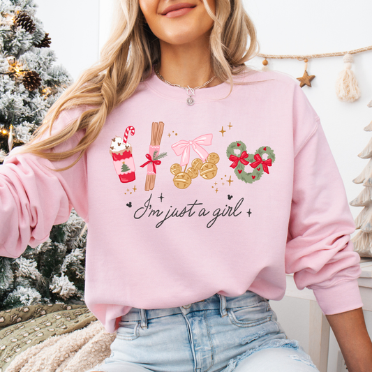 IM JUST A HOLIDAY GIRL - CLEAR FILM SCREEN PRINT