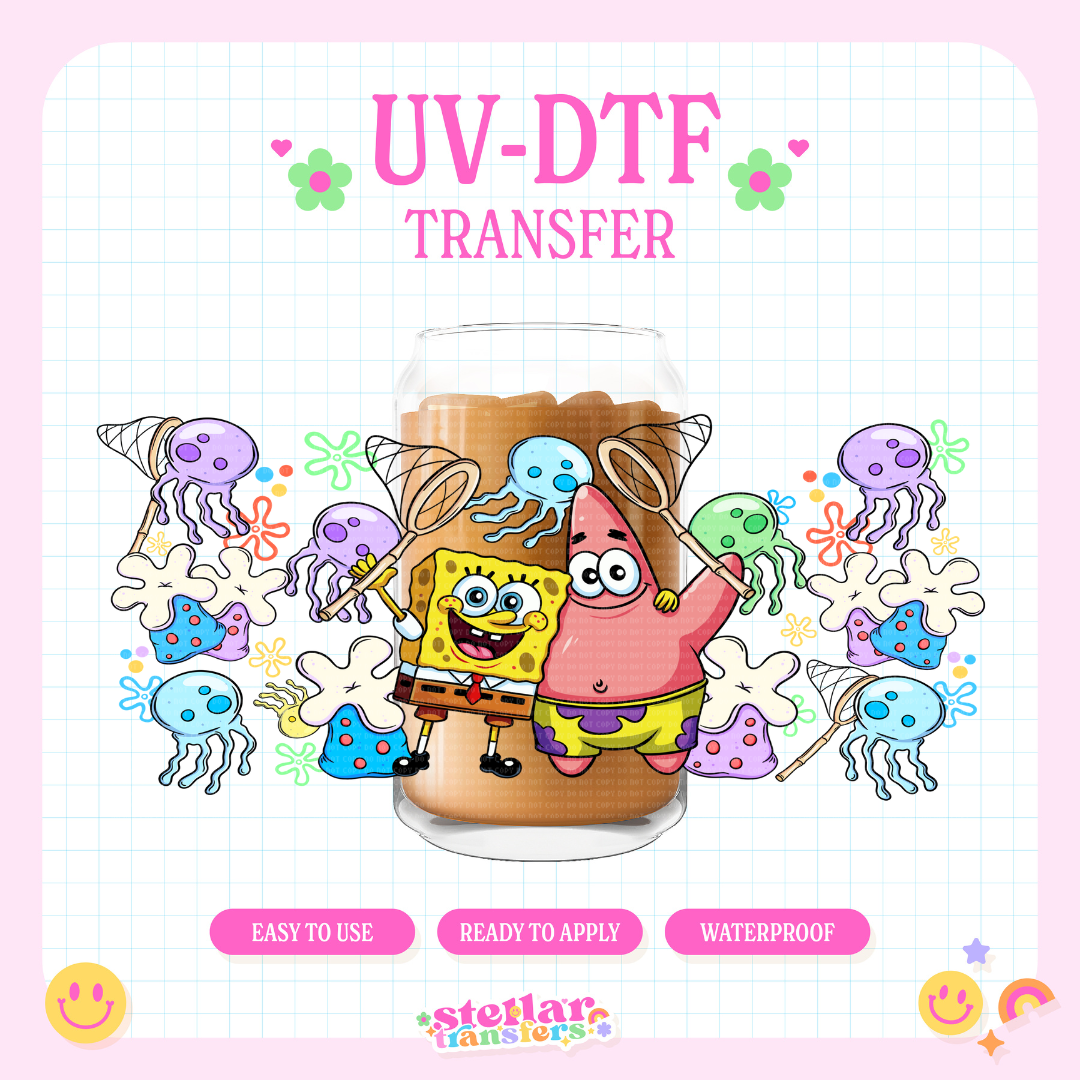 SPONGE FRIENDS - 16 OZ UV DTF