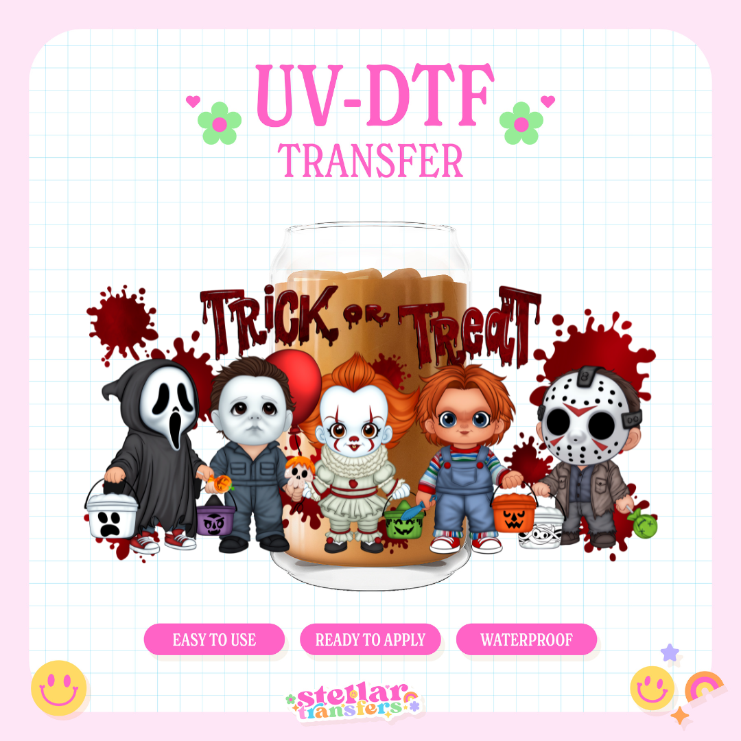 HORROR TRICK OR TREAT - 16 OZ UV DTF