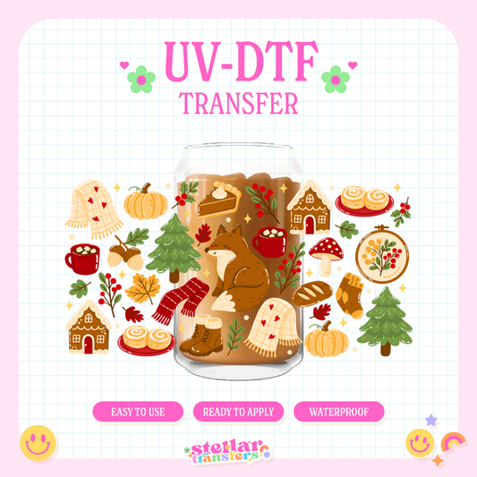 COZY AUTUMN WOODLAND - 16 OZ UV DTF