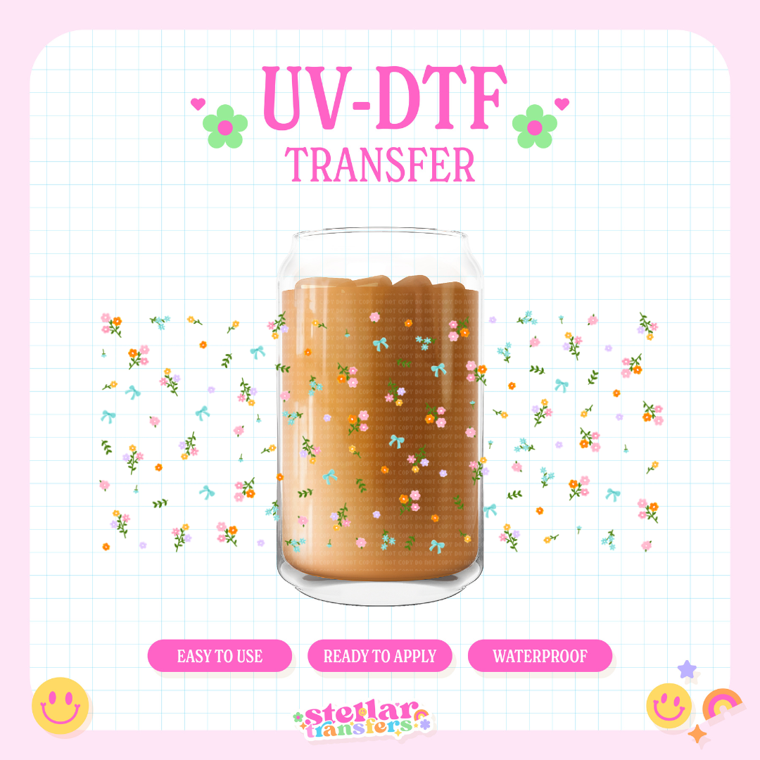 DAINTY FLOWERS - 16 OZ UV DTF