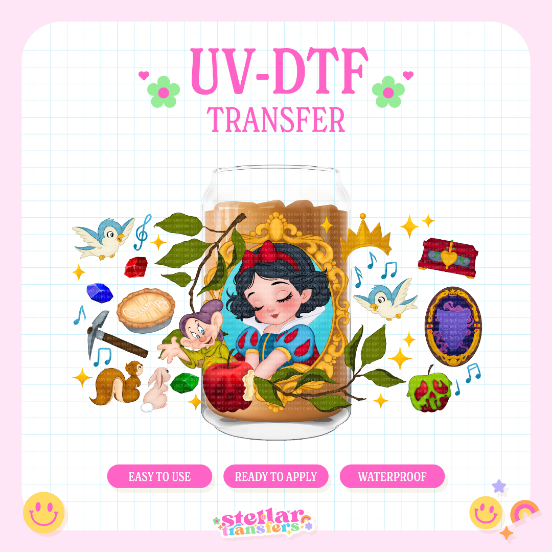 SNOW PRINCESS FRAME - 16 OZ UV DTF