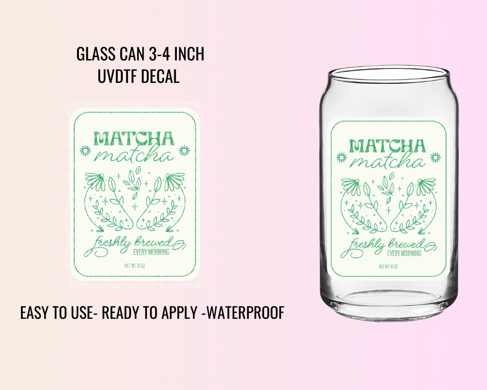 MATCHA LABEL - UV DTF DECAL