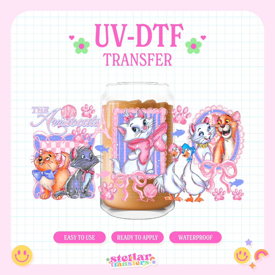 THE ARISTO CATS - 16 OZ UV DTF