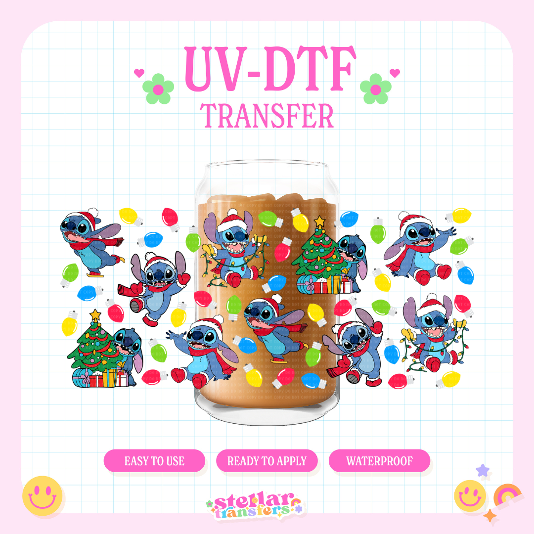 HOLIDAY ALIEN LIGHTS - 16 OZ UV DTF