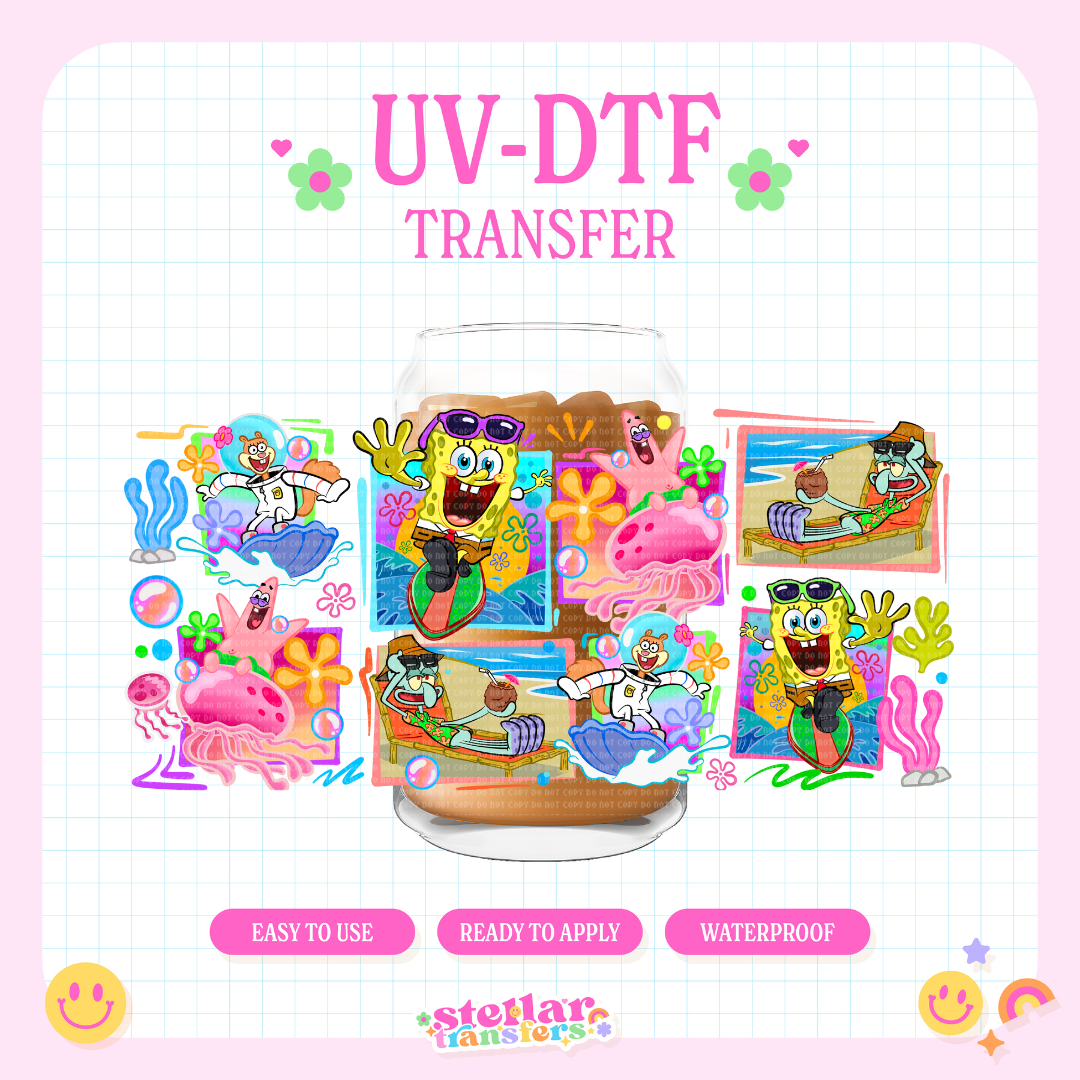 SPONGE ADVENTURES - 16 OZ UV DTF