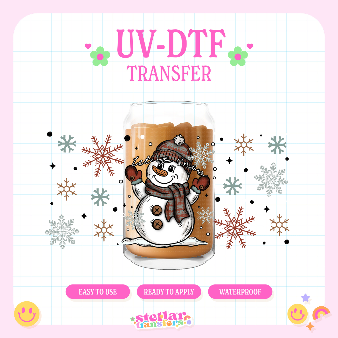 HAPPY LET IT SNOW - 16 OZ UV DTF