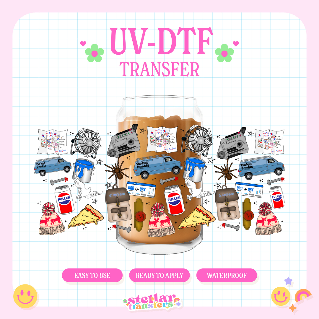 HOME ALL ALONE - 16 OZ UV DTF