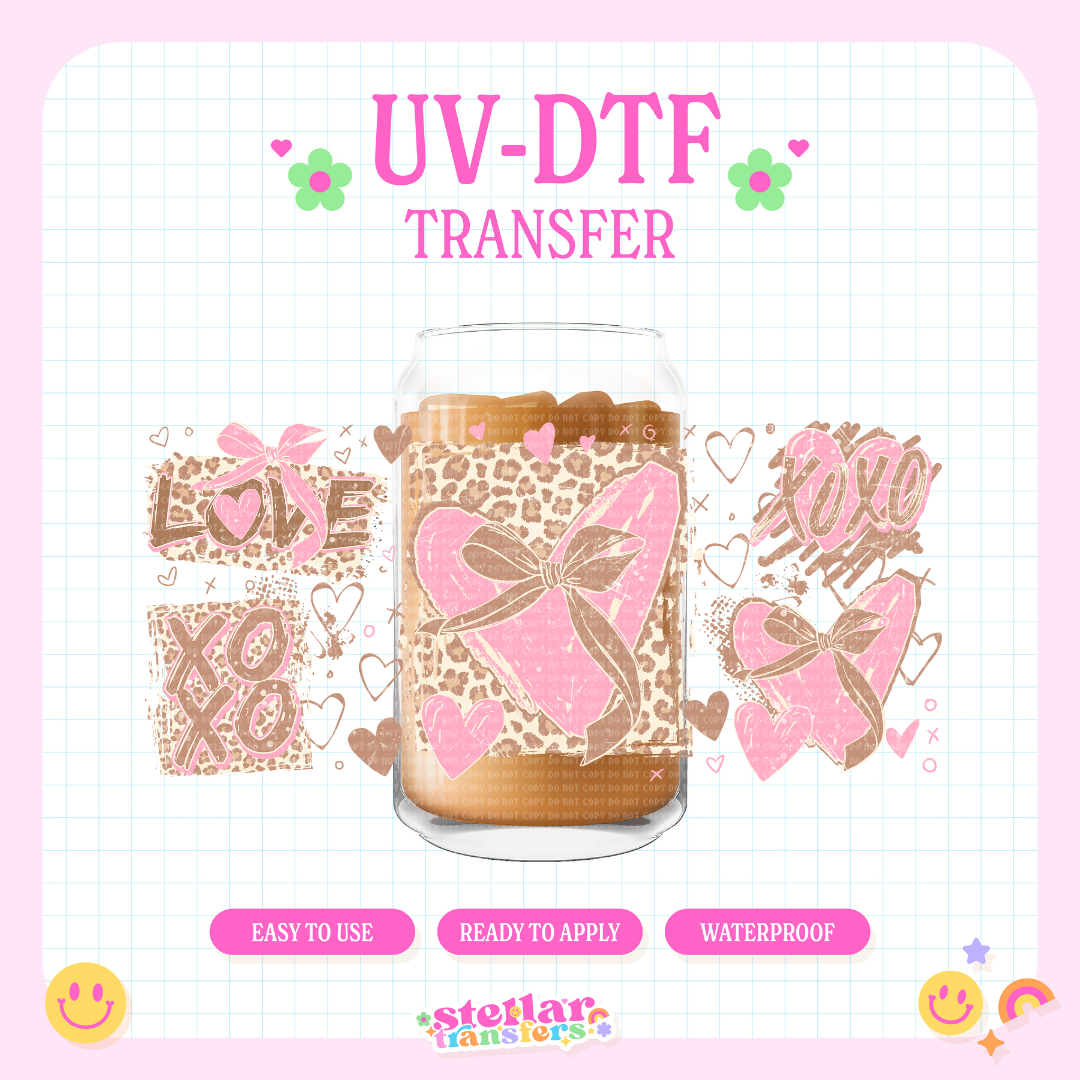 LEOPARD HEART - 16 OZ UV DTF