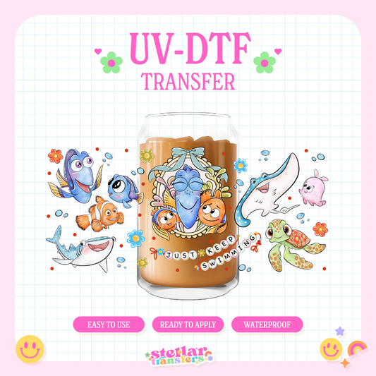 COQUETTE FINDING FISH - 16 OZ UV DTF