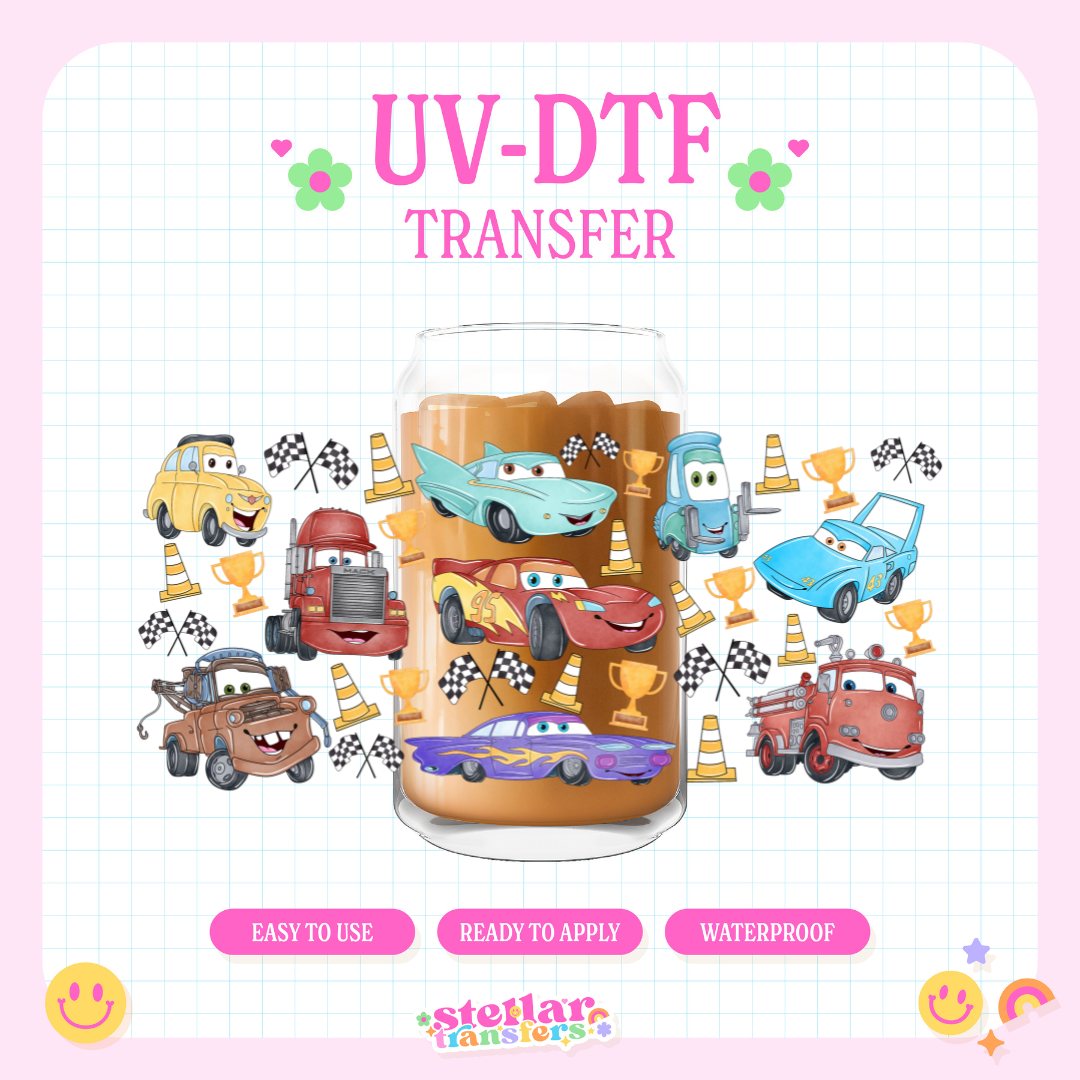 CAR FRIENDS - 16 OZ UV DTF