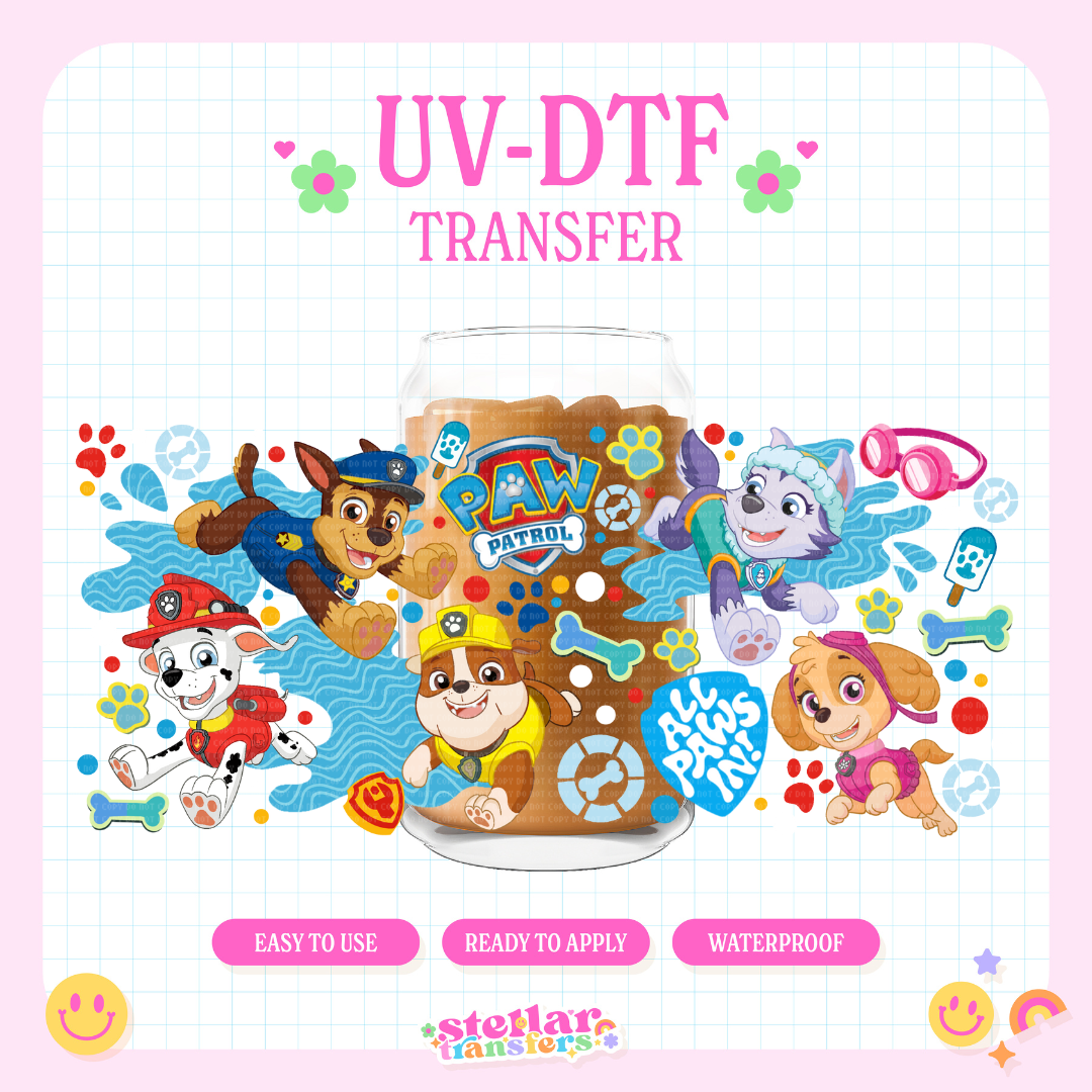 PAW PUPS - 16 OZ UV DTF