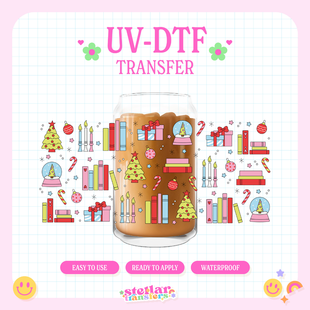CHRISTMAS BOOKS - 16 OZ UV DTF